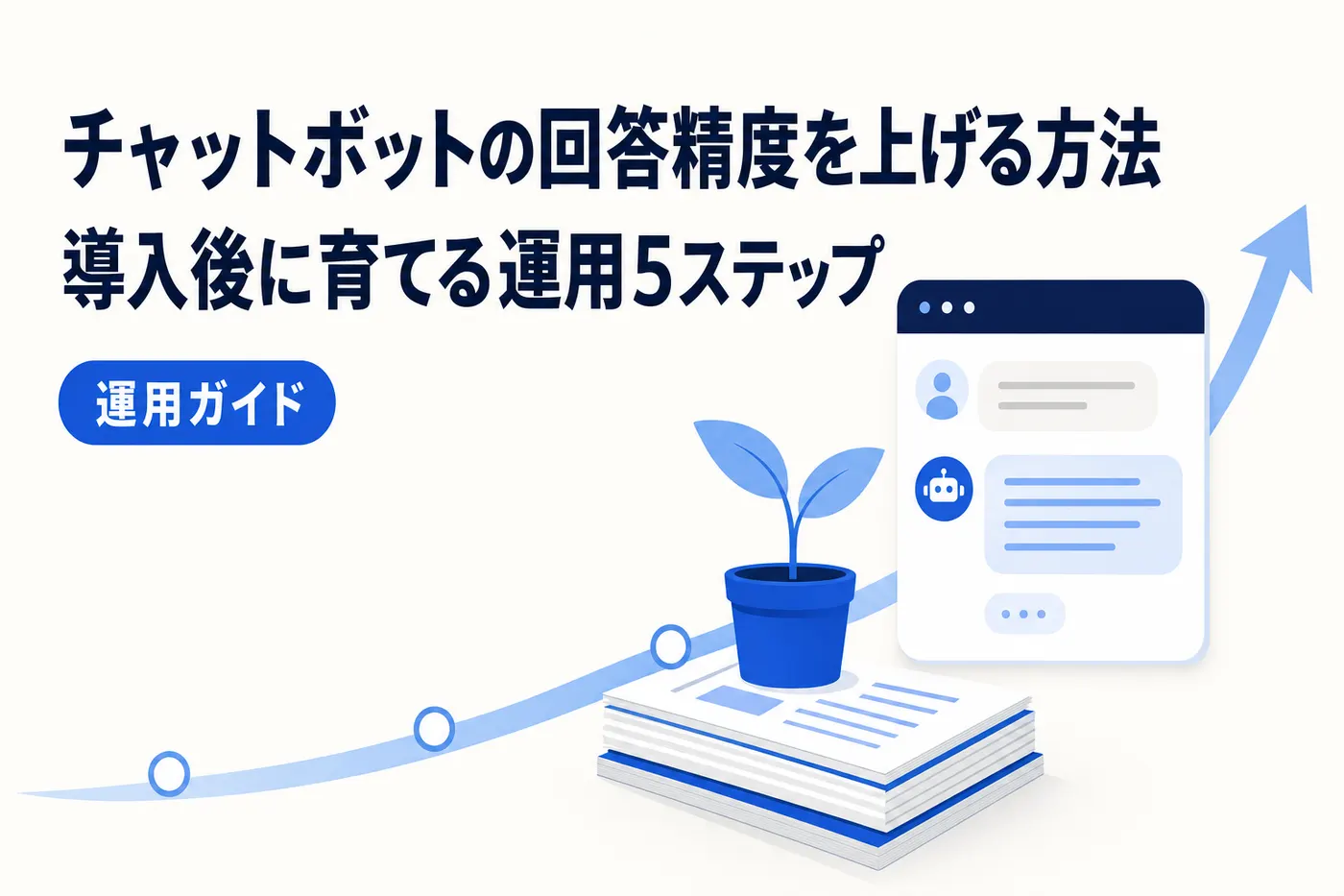 チャットボットの回答精度を上げる方法 ── 導入後に育てる運用5ステップの解説記事アイキャッチ