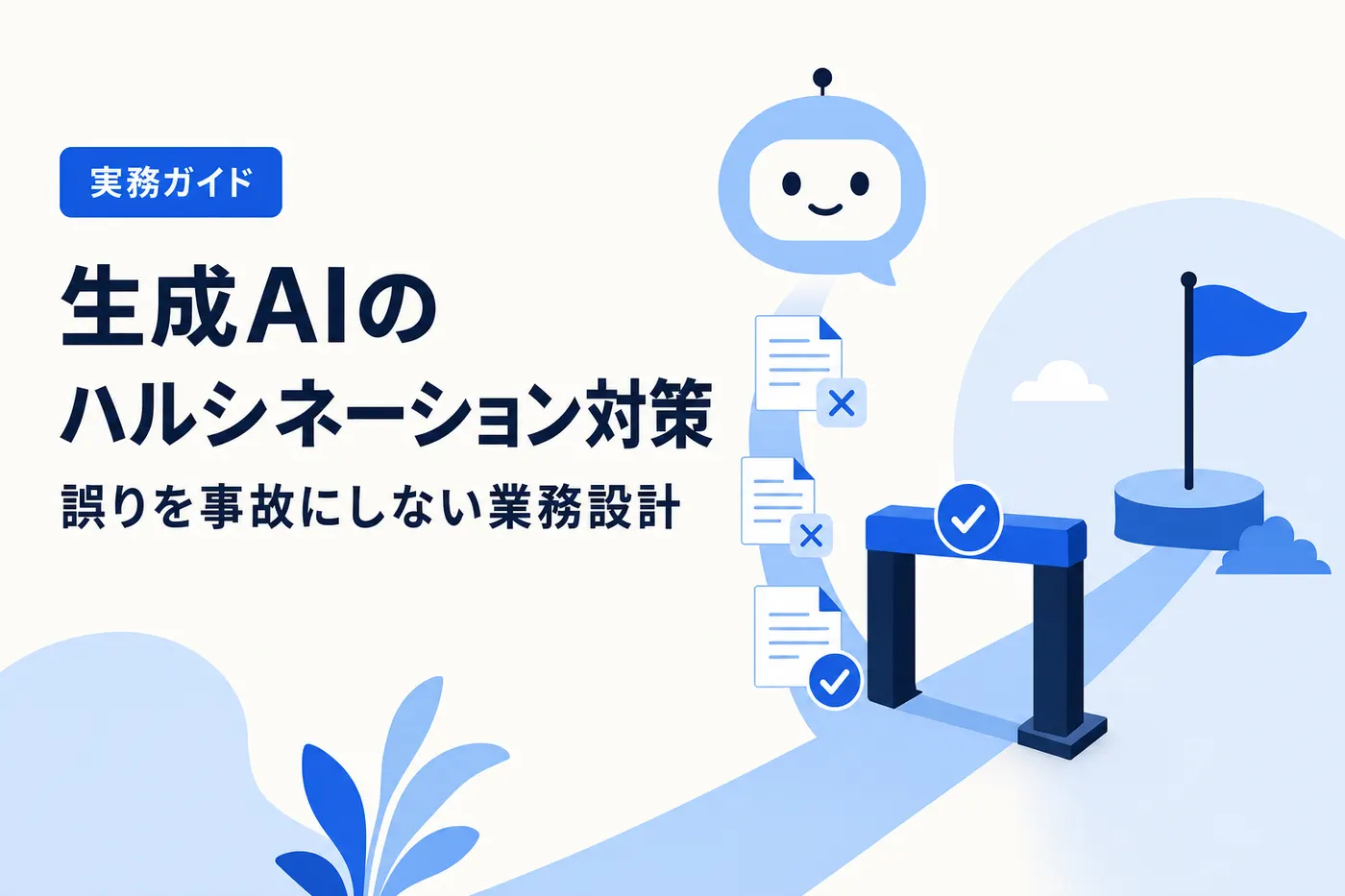 生成AIのハルシネーション対策 ── 誤りを事故にしない業務設計の実務ガイドのアイキャッチ